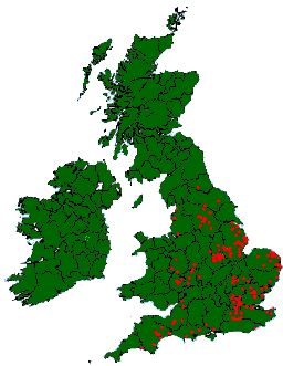 Franks name distribution map upto 1600